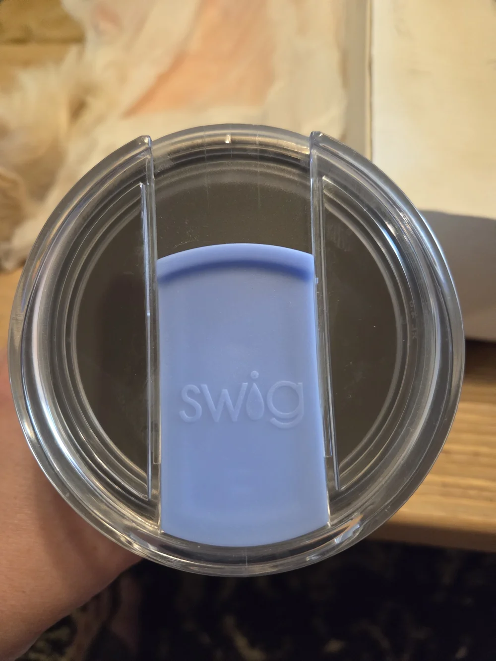 White Butterfly Travel Tumbler with Clear Lid
